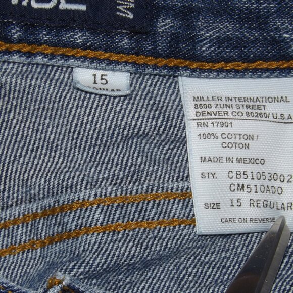 VTG Y2K Cruel Girl Womens Low Rise Boot Cut Medium Wash Jeans Size 15R  34x32 - Picture 7 of 15